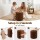 Artiss Accordion Folding Paper Stools Set 2 Pack Natural Kraft with Cushions Hexagon Honeycomb 100KG