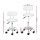 Artiss Salon Stool Swivel Chair - White, PU Leather, Adjustable Height, 360° Rotation, with Backrest & Wheels