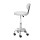 Artiss Salon Stool Swivel Chair - White, PU Leather, Adjustable Height, 360° Rotation, with Backrest & Wheels