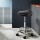 Artiss Salon Stool Saddle Swivel Chair, PU Leather, Black, Adjustable Height 50-67cm, Comfort & Style for Salons