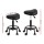 Artiss Salon Stool Saddle Swivel Chair, PU Leather, Black, Adjustable Height 50-67cm, Comfort & Style for Any Space