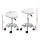Artiss Salon Stool Saddle Swivel Chair, Premium PU Leather, White, Adjustable Height 50-67cm, 360° Rotatable, Comfort