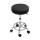 Artiss Black Salon Stool: 360° Swivel, Adjustable Height, PU Leather, Chrome Base - Perfect for Salon & Studio Use
