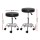 Artiss 2x Salon Stool Round Swivel Chair Black - PU Leather, 360° Rotatable, Height Adjustable, Chrome Base, Set of 2
