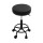 Artiss Salon Stool, PU Leather, Adjustable Height 51.5-68.5cm, Black, Round Swivel Chair with Footrest & Wheels