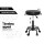 Artiss 2x Salon Stool - Adjustable Swivel Chair with PU Leather, 360° Rotation & Heavy-Duty Base