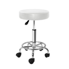 Artiss White Salon Stool: Stylish & Comfortable Round Swivel Chair with Adjustable Height & 360° Rotation