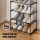 Artiss Dunn Shoe Rack DIY Stackable 10-Tier Black | Metal Frame & Plastic Connectors | Holds 20 Pairs | No Tools Needed