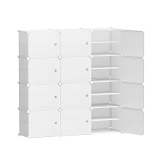 Artiss 12-Cube Shoe Rack Cabinet, Eco-Friendly PP Plastic, Stackable, Ventilated, Water-Resistant, White, 124x30x126cm Artiss 12-Cube Shoe Rack Cabinet, Eco-Friendly PP Plastic, Stackable, Ventilated, Water-Resistant, White, 124x30x126cm