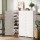 Artiss 12-Cube Shoe Rack Cabinet, Eco-Friendly PP Plastic, Stackable, Ventilated, Water-Resistant, White, 124x30x126cm