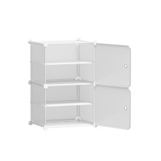 Artiss Stackable Shoe Rack DIY Set of 2 – Eco-Friendly White Storage Cubes, Water-Resistant, 40x30x62cm, Steel Frame Artiss Stackable Shoe Rack DIY Set of 2 – Eco-Friendly White Storage Cubes, Water-Resistant, 40x30x62cm, Steel Frame