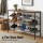 Artiss Bob 4-Tier Shoe Rack, Walnut & Black, Industrial Style, Metal Frame, 100x30x75cm, Holds 15 Pairs, Easy Assembly