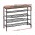 Artiss Bob 5-Tier Shoe Rack, Walnut Finish, Holds 25 Pairs - Sturdy Metal & Particleboard, Easy Assembly, 100x91x93cm