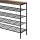Artiss Bob 5-Tier Shoe Rack, Walnut Finish, Holds 25 Pairs - Sturdy Metal & Particleboard, Easy Assembly, 100x91x93cm