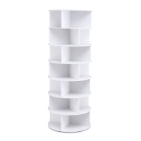 Artiss 7 Tier 360° Rotating Shoe Rack White - Vertical 28 Pair Storage with Anti‑Tip Kit and Wipe‑Clean Surface Artiss 7 Tier 360° Rotating Shoe Rack White - Vertical 28 Pair Storage with Anti‑Tip Kit and Wipe‑Clean Surface