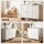 Artiss 8-Tier Shoe Cabinet White with 3 Adjustable Shelves Stores up to 30 Pairs 112x35x100cm and Magnetic Doors