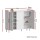 Artiss 8-Tier Shoe Cabinet White with 3 Adjustable Shelves Stores up to 30 Pairs 112x35x100cm and Magnetic Doors