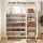 Artiss 8-Tier Shoe Cabinet White with 3 Adjustable Shelves Stores up to 30 Pairs 112x35x100cm and Magnetic Doors