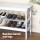 Artiss Kubota Bamboo Shoe Rack Cabinet Bench, White - Stylish 2-Tier Storage for 10 Pairs, Easy Assembly, 107x33.5x50cm