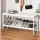 Artiss Kubota Bamboo Shoe Rack Cabinet Bench, White - Stylish 2-Tier Storage for 10 Pairs, Easy Assembly, 107x33.5x50cm