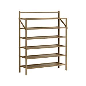 Artiss Eve 6-Tier Foldable Shoe Rack - Holds 18 Pairs, Bamboo & MDF, Space-Saving Design, Easy Assembly, 1-Year Warranty