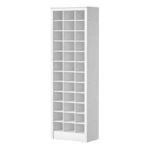 Artiss Hutus 12-Tier Shoe Rack for 36 Pairs, White Particleboard Storage Cabinet with Anti-Tip, Easy Assembly 183cm