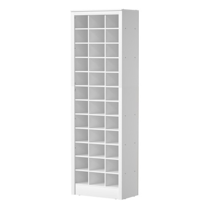 Artiss Hutus 12-Tier Shoe Rack for 36 Pairs, White Particleboard Storage Cabinet with Anti-Tip, Easy Assembly 183cm