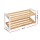 Artiss Kara 2-Tier Shoe Rack - White & Pine, E1 MDF Frame, Stores 6 Pairs, Stylish & Durable, Easy Assembly, 74x27x