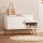 Artiss Shoe Rack Cabinet Bench, Particle Board, White, 80x36x48cm, Elegant Entryway Solution with PU Leather Seat