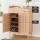 Artiss 4-Tier Shoe Rack Cabinet, Adjustable Shelves, Pine Wood Legs, Holds 16 Pairs, 80x37.5x109cm, Easy Assembly