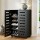 Artiss Shoe Rack Storage Cabinet 5-Tier Black, 20 Pairs, Engineered Wood, Adjustable Shelves, 86x60x33cm, Slatted Doors