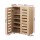Artiss Alster 5-Tier Shoe Rack Cabinet for 20 Pairs - Pine/White, Adjustable Shelves, Ventilated Doors, 60x33.5x