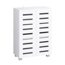 Artiss Alster 5-Tier Shoe Rack Cabinet, White, 20 Pair Capacity - Adjustable Shelves, Ventilated Doors, 60x33.5x87cm