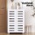 Artiss Alster 5-Tier Shoe Rack Cabinet, White, 20 Pair Capacity - Adjustable Shelves, Ventilated Doors, 60x33.5x87cm
