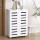 Artiss Alster 5-Tier Shoe Rack Cabinet, White, 20 Pair Capacity - Adjustable Shelves, Ventilated Doors, 60x33.5x87cm