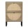 Artiss Lunar Shoe Rack Cabinet - 2 Drawers, Real Rattan, 6 Pairs Storage, 60x17x90cm, Pine & Black, Wall-Mount