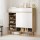 Artiss Pine & White Shoe Rack Cabinet for 30 Pairs - 5 Tiers, 3 Drawers, Soft Close, Adjustable Feet, 120x32x112cm
