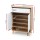 Artiss Pine & White Shoe Rack Cabinet for 20 Pairs, 5 Tiers, 2 Drawers, Soft-Close, Anti-Tip, 80x32x