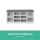 Artiss Shoe Rack Storage Cabinet Bench, Particle Board, White/Grey, 102x30x48cm, 10 Compartments, Cushioned Seat