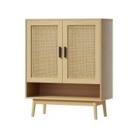 Artiss 5-Tier Rattan Shoe Rack Cabinet - Stylish Storage for 20 Pairs, Durable Particle Board, 80x35x98cm, Easy Assembly