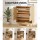 Artiss 5-Tier Rattan Shoe Rack Cabinet - Stylish Storage for 20 Pairs, Durable Particle Board, 80x35x98cm, Easy Assembly