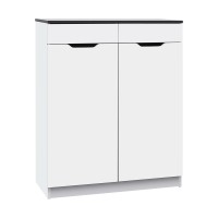 Artiss Shoe Rack Cabinet 30 Pairs White High Gloss Front, Adjustable Shelves, 80x33x100cm, Sturdy Particle Board