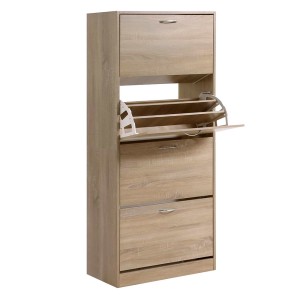 Artiss Shoe Rack Cabinet for 60 Pairs - Stylish 4-Door Wood Storage with Adjustable Shelves and Easy Assembly
