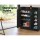 Artiss Black Clair Shoe Rack Cabinet - 21 Pairs - Adjustable Shelves, Contemporary Design, 80x30x90cm, Paper Finish