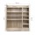 Artiss Shoe Rack Cabinet for 21 Pairs, Adjustable Shelves, Pine Clair, Silver Handles, 80x30x90cm, Contemporary Design