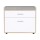 Artiss White Shoe Rack Cabinet Bench - 8 Pair Capacity, Adjustable Shelves, Particle Board, 60x34x50cm, Easy Assembly