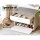 Artiss White Shoe Rack Cabinet Bench - 8 Pair Capacity, Adjustable Shelves, Particle Board, 60x34x50cm, Easy Assembly