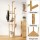 Artiss 2-Piece Entryway Set White 5-Tier Shoe Cabinet (120x36x96.5cm) + Pine Clothes Rack 165cm (9 Hooks)