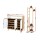 Artiss White Pine 2-Piece Entryway Storage Set Shoe Cabinet and Bamboo Clothes Rack 120cm Cabinet 30 Pairs