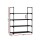 Artiss DIY Shoe Rack Cabinet, Stackable 4-Tier, 12 Pairs, Black, Metal Frame, Tool-Free Assembly, 55x28x73cm, Non